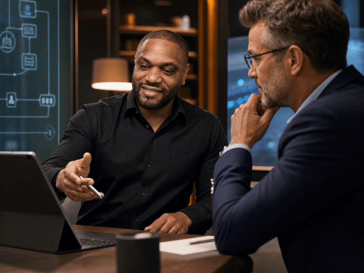 Yves Hughes in an executive AI coaching session